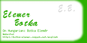 elemer botka business card